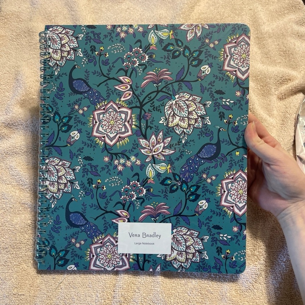 Vera Bradley Peacock Garden Large Notebook NWT